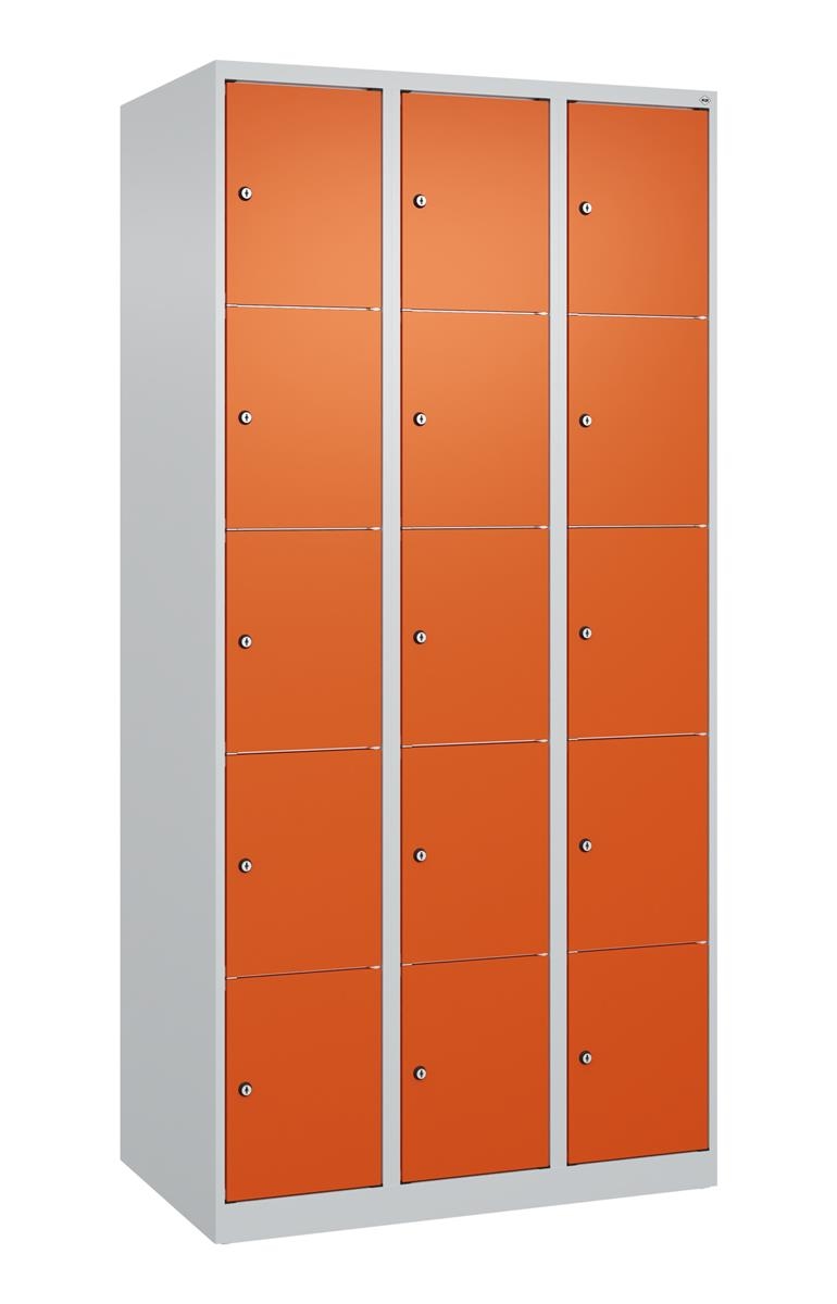 C+P Schließfachschrank Classic PLUS, 3 Abteile, 1850x900x500mm, 7035/2004 Image