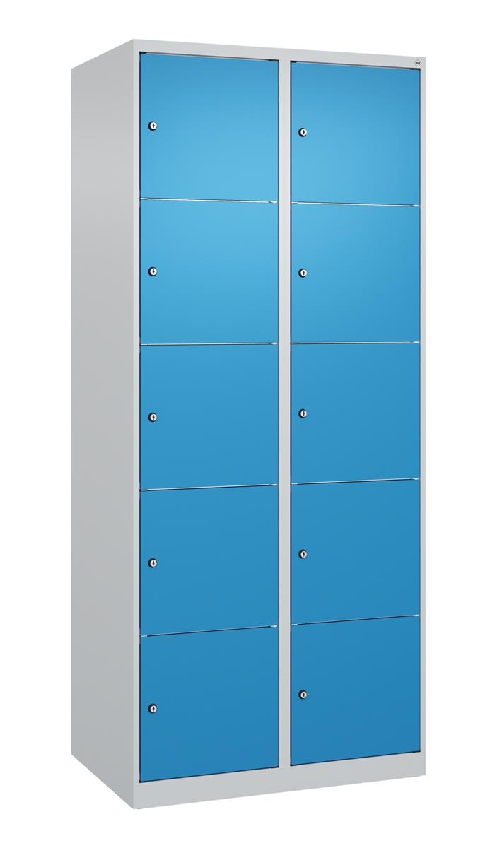C+P Schließfachschrank Classic PLUS, 2 Abteile, 1850x800x500mm, 7035/5012 Image