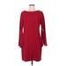 Elie Tahari Casual Dress - Sheath: Burgundy Print Dresses - Women's Size 6