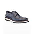 Louis Hybrid Wing-tip Leather Derby Shoes