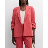 The Stella Notched-lapel Open-front Blazer