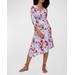 Eloise Floral-print High-low Midi Wrap Dress