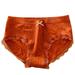 Bigersell Matching Underwear Clearance Cotton Panties Women Cheeky Panty Style P-181 Nylon Period Panties Lace Thong Briefs Mid Waist Women Cheeky Panties Orange M