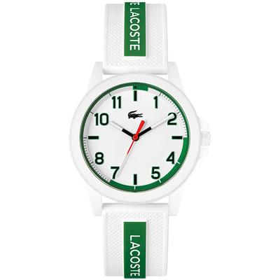 Quarzuhr LACOSTE "RIDER", grün (weiß, grün), Armbanduhren, Damen, Armbanduhr, Kinderuhr, Mädchen, Jungen, Geschenkidee, Schulanfang Image