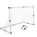 NUOLUX Outdoor DIY Football Plaything Set 1 Pc Mini Kids Soccer Goal Net with 1Pc Synthetic Leather Football 1pc Inflator and 4 Pcs Iron Nail for Kids Outdoor Training Game Toy (67.5CM Height)
