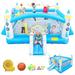 FUUY Jump n Slide Inflatable Bouncer for Kids Bounce House with Slide Multifunctional Jumping Castle Slide - 198 x 180 x 96