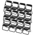 48 Pcs Folding Chair Toys Home Decor Mini Chair Mobile Phone Stand Folding Phone Stand Tiny Chair Prop Table Chair Baby