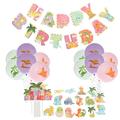 Wall Decor Fruit Decorations Birthday Party Balloons Supplies Dinosaur Hawaiian Cake Paper Latex Plastic