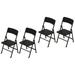 4 Pcs Dollhouse Folding Chair DIY Black Baby Reclining Adorable Furniture Mini Decoration Supplies Child