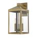 Three Light Outdoor Wall Lantern 8.25 inches Wide By 17.5 inches High-Antique Brass Finish Bailey Street Home 218-Bel-2513058