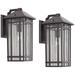 Kathy Ireland Sierra Craftsman 16 1/2 H Outdoor Wall Light Set of 2