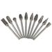 1 Set 10pcs Steel File Set Grinder Double-groove Steel Electric Rotary Files