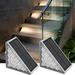 Up to 50% off HRERSOM Solar Step Lights 2 Pack Outdoor Stair Lights Warm White Triangles Solar Decks Lights IP67 Auto On Off Decoration Lights For Stair Patio Yard Drivewa on Clearance