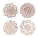 4pcs Natural Wood Carved Flower Onlay Corner Unpainted Applique Frame Furniture Wall Door Woodcarving Decor