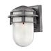 1 Light Medium Outdoor Wall Lantern in Transitional-Modern-Coastal Style 7.75 inches Wide By 10.75 inches High-Hematite Finish Bailey Street Home