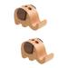 Set of 2 Wood Pencil Holder Wooden Cell Phone Stand Elephant Beech Multifunction Bamboo