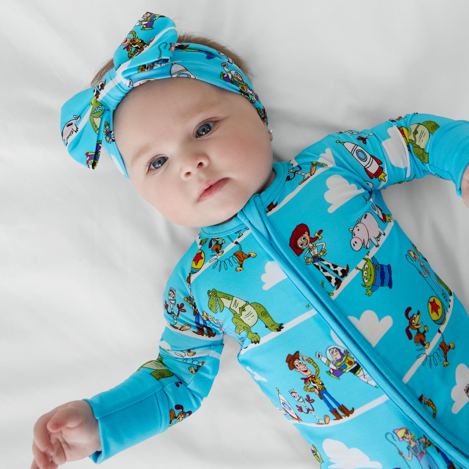 Pixar Toy Story Pals Luxe Baby Girl Soft & Stretchy Bamboo Bow Headbands - 4T - 8 Years