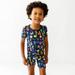 Navy Alphabet Friends Two-Piece Short Sleeve & Shorts Pajama Set - 9 - 10