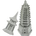 2 Pcs Ornaments Yard Decoration House Decorations for Home Household Japanese-style