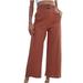 Mrat Long Trousers Womens Trouser Pants Wide Leg Casual Pant High Waisted Sweatpants Work Pants Business Casual Pants Cotton Palazzo Halaras Pants Elastic Waist Pants Flowy Pants