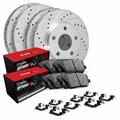 R1 Concepts Wguh2 46018 R1 Brake Rotors D/S Silver W/ Optimum Oe Pads & Hdw Fits select: 2009-2011 CADILLAC STS