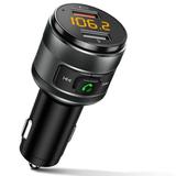 IMDEN Bluetooth 5.0 FM Transmitter for Car 3.0 Wireless Bluetooth FM Radio Adapter Music Player FM Transmitter/Car Kit with Hands-Free Calling and 2 USB Ports Charger Support USB Drive