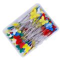 200 Pcs Colorful Push Pins Sewing Head Pins Patchwork Pins Head for Sewing Flat Head Pins
