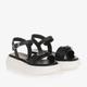 Calvin Klein Girls Black & White Flatform Sandals