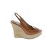 Jimmy Choo Wedges: Espadrille Platform Boho Chic Tan Print Shoes - Women's Size 39 - Peep Toe