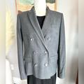 J. Crew Jackets & Coats | J Crew Grey Wool Blend Double Breasted Blazer Jacket | Color: Gray | Size: 6