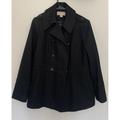 Michael Kors Jackets & Coats | Michael Kors Pea Coat Jacket Wool Blend Jacket Black Double Breasted Med | Color: Black | Size: M