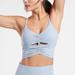 Athleta Tops | Athleta Cinch Longline Sports Bra In Blue Women’s Size Small Workout Yoga Top | Color: Black/Blue | Size: S