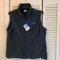 Columbia Jackets & Coats | New With Tags - Women's Columbia Benton Charcoal Fleece Vest Plus Size 1x | Color: Gray | Size: 1x
