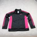 Adidas Jackets & Coats | Adidas Black Pink Light Running Basketball Jacket Girls L/14 Zipper Front Nice | Color: Black/Pink | Size: Lg