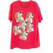 Disney Tops | Disney 7 Dwarfs Red Crew Neck Short Sleeve Graphic Logo Tee | Color: Red | Size: L