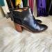 Madewell Shoes | Madewell Et Sezane High Heel Tassel Black Leather Ankle Boots Booties Size 8 | Color: Black | Size: 8
