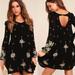 Free People Dresses | Free People Embroidered Swing Mini Dress Multicolor Black Size Large | Color: Black/Red | Size: L