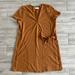 Madewell Dresses | Madewell Wrap Dress - Xl | Color: Brown/Orange | Size: Xl