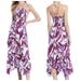 Free People Dresses | Free People S Heat Wave Maxi Dress Smocked Halter Floral Purple Handkerchief Hem | Color: Purple | Size: S