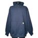 Carhartt Shirts | Carhartt Sweatshirt Mens 3xl Navy Blue Workwear Pullover Hoodie Rain Defender | Color: Blue | Size: 3xl