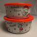 Disney Kitchen | Disney Mickey Mouse Minnie Bamboo Food Storage Containers. | Color: Cream/Red | Size: Os