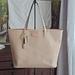 Coach Bags | Coach Park Metro Saffiano Leather Tote In Sand Large Tote | Color: Cream/Pink | Size: Os