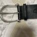 Michael Kors Accessories | Beautiful Studded, Michael Kors, Black Leather Belt With Silver Buckle Size Xl | Color: Black/Silver | Size: Xl