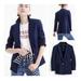 J. Crew Jackets & Coats | J. Crew Scalloped Collar Navy Blue Linen Blazer Jacket Size 4 Casual Dress Up | Color: Blue | Size: 4