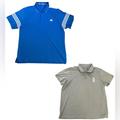 Adidas Shirts | Adidas Mens 2xl Polo Shirt Ss Short Sleeves 2 Total Bundle | Color: Blue/Green | Size: Xxl