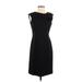 Tahari by ASL Casual Dress - Sheath Crew Neck Sleeveless: Black Print Dresses - Women's Size 4