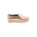 Sam Edelman Flats: Espadrille Platform Boho Chic Pink Print Shoes - Women's Size 8 1/2 - Almond Toe