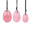 Home Decoration Yoni Eggs Jade Stone Egg Quartz Drilled Massage Ball Natural Crystal Kegel Exerciser for Train Pelvic,3 in 1 with Box Full of Texture (Color : 3 in 1 Without Box)