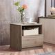 Simple And Modern Bedside Drawer With Shelf Cabinet, Nightstand Cabinet With 1 Drawers For Bedroom, Bedside Cabinet Wood, Side Table Bedroom Living (Size:51X39X41CM,Color:Bedside table ash w Dignified