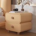 Microfiber Leather Bedside Table, American Style Side Table, Coffee Table for Sofa Side, Telephone Table, Dining Room, Living Room, Kitchen, Bedroom, Sofa Side, Office, Bedside,50 * 40 * 50CM,C